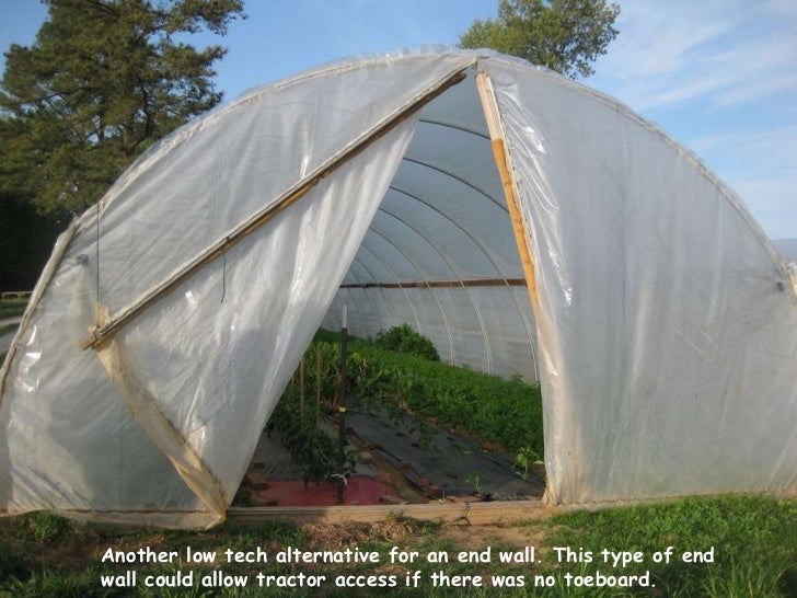 Building hoop house end walls Building hoop house end walls